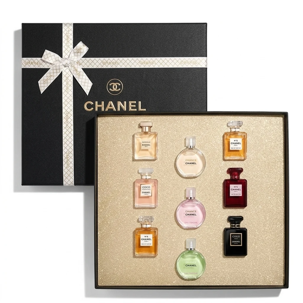 Chanel Luxury Miniature Coffret Set (9-Piece) 9x7.5ml Chanel Luxury Miniature Coffret Set (9-Piece) 9x7.5ml