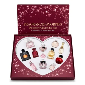 Designer Fragrance Discovery Fragrance Favorites Discovery Gift Set for Her (12-Piece Heart Box) 12-Piece Set