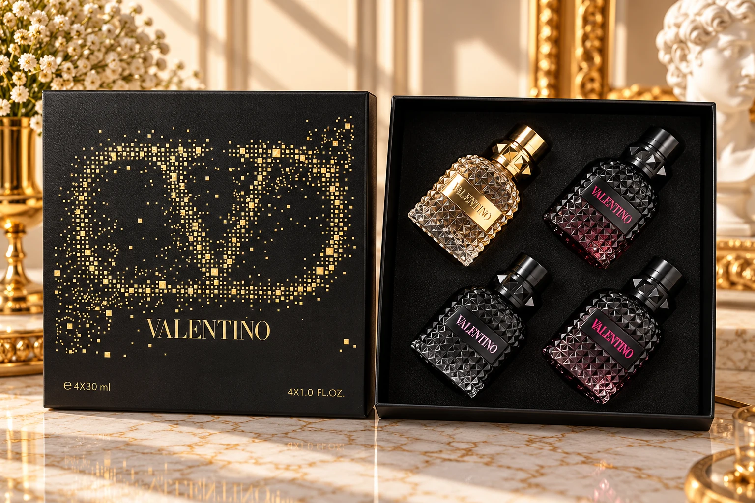 Valentino Born In Roma Uomo Coffret Set (4-Piece) 4x30ml Valentino Born In Roma Uomo Coffret Set (4-Piece) 4x30ml - Image 2