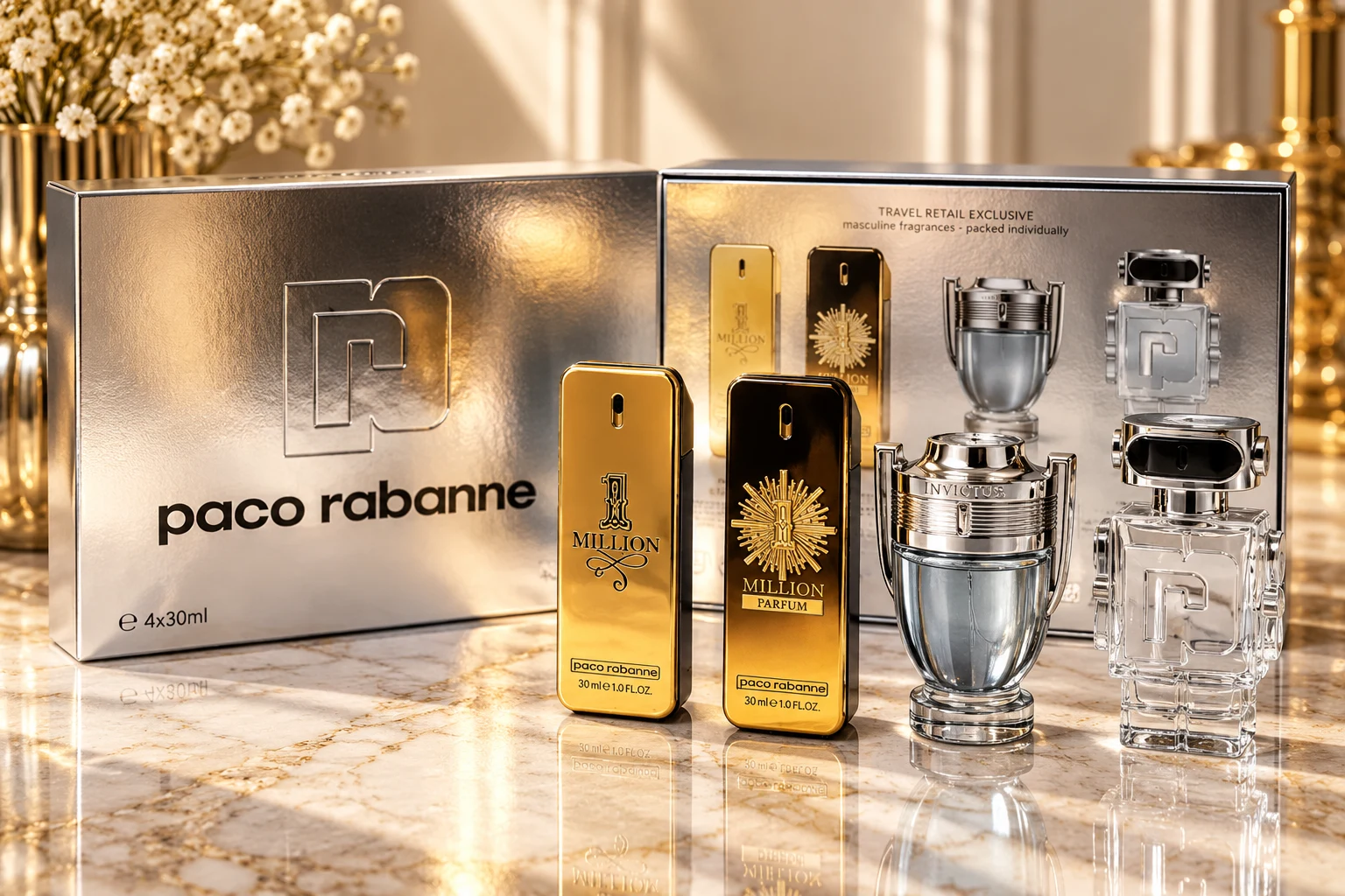 Paco Rabanne Phantom & 1 Million Miniature Set (4-Piece) 4-Piece Set Paco Rabanne Phantom & 1 Million Miniature Set (4-Piece) 4-Piece Set - Image 2
