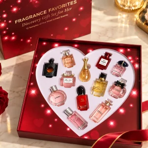 Designer Fragrance Discovery Fragrance Favorites Discovery Gift Set for Her (12-Piece Heart Box) 12-Piece Set