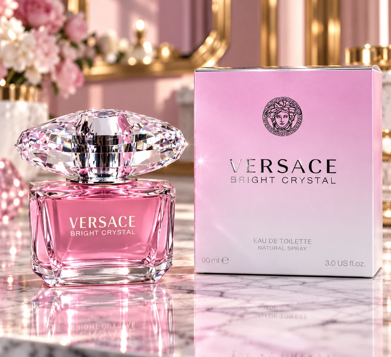 Versace Bright Crystal Eau de Toilette 90ml Versace Bright Crystal Eau de Toilette 90ml - Image 2