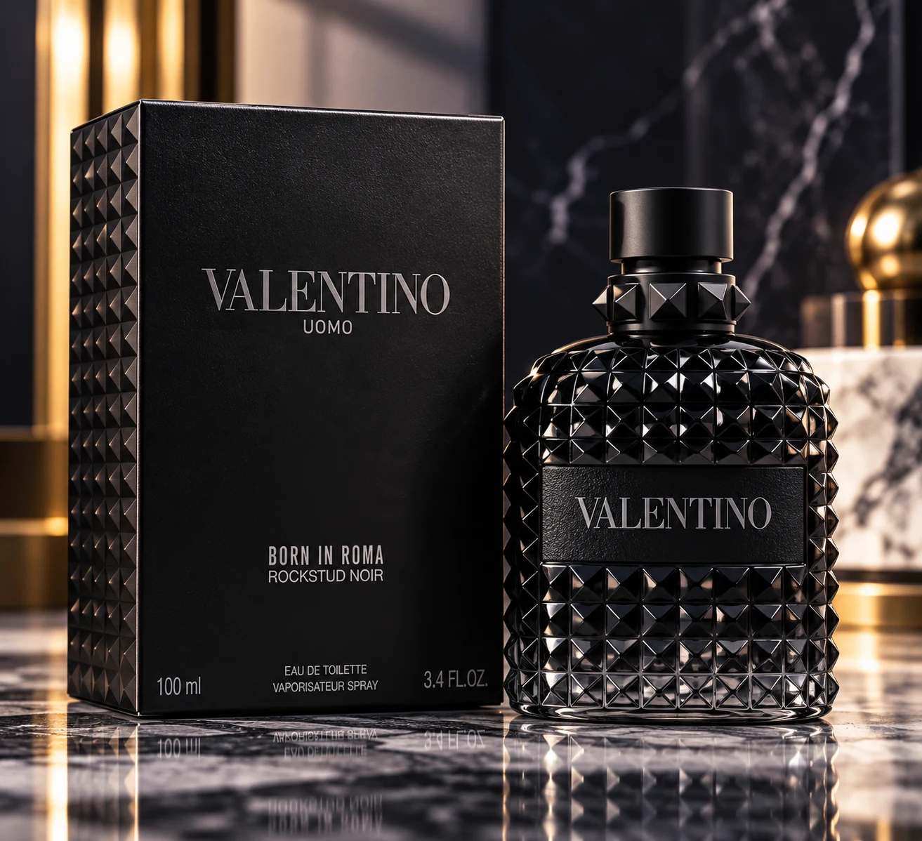 Valentino Uomo Born In Roma Rockstud Noir Eau de Toilette 100ml Valentino Uomo Born In Roma Rockstud Noir Eau de Toilette 100ml - Image 2